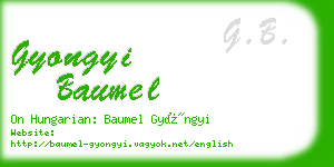 gyongyi baumel business card